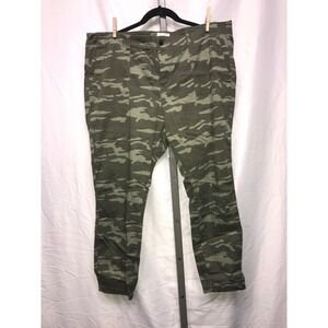 CASLON Camouflage Cargo Pants Women Size 18 Green Khaki Utility